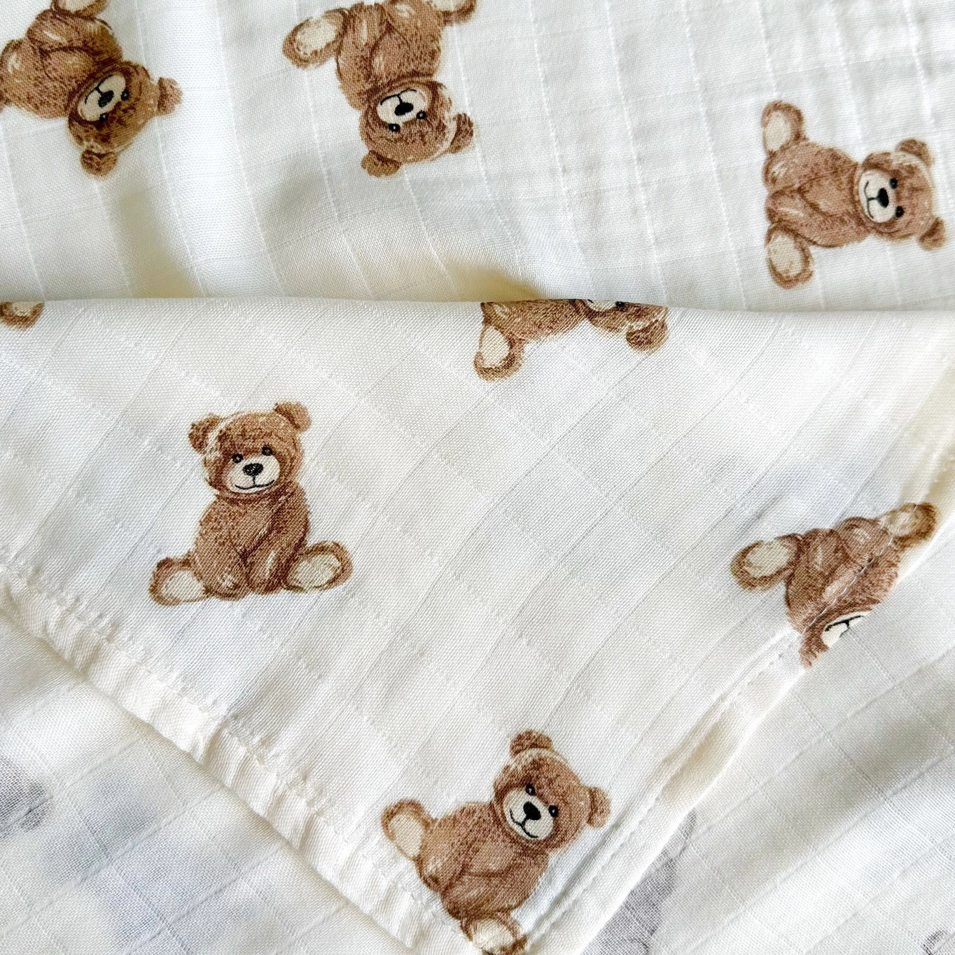 Teddy Bear Swaddle Blanket