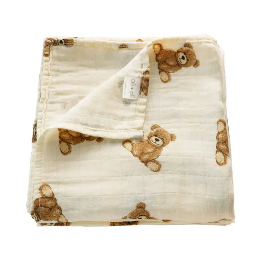 Teddy Bear Swaddle Blanket