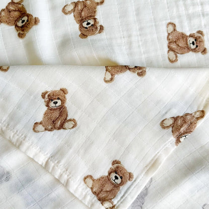 Teddy Bear Swaddle Blanket